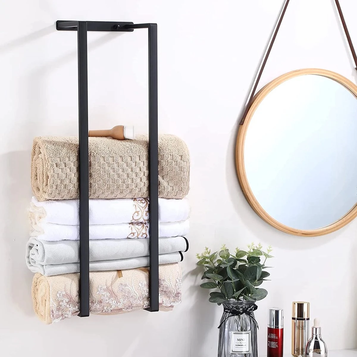 Handdoekrek - 40 Cm - RVS - Handdoekhouder BaderiQ Paris Small - MODEL 2023 - Badkamer Of Toiletruimte - Schroeven Of Plakken - Handdoekenhouders - Handdoekhaak - Rvs Mat Zwart Poedercoating - Small H40xB20xD14 - Ook Beschikbaar In 70 Cm 1 Handdoekrek - 40 Cm - RVS - Handdoekhouder BaderiQ Paris Small - MODEL 2023 - Badkamer Of Toiletruimte - Schroeven Of Plakken - Handdoekenhouders - Handdoekhaak - Rvs Mat Zwart Poedercoating - Small H40xB20xD14 - Ook Beschikbaar In 70 Cm