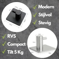 Merkloos Handdoekhaak Set Van 4 Stuks Zonder Boren RVS Zwart Vierkant Zelfklevend Badjas Theedoek Hanger Keuken Badkamer Handdoek Haakjes 19 Merkloos Handdoekhaak Set Van 4 Stuks Zonder Boren RVS Zwart Vierkant Zelfklevend Badjas Theedoek Hanger Keuken Badkamer Handdoek Haakjes -Merkloos Verkoop 1200x1200 663