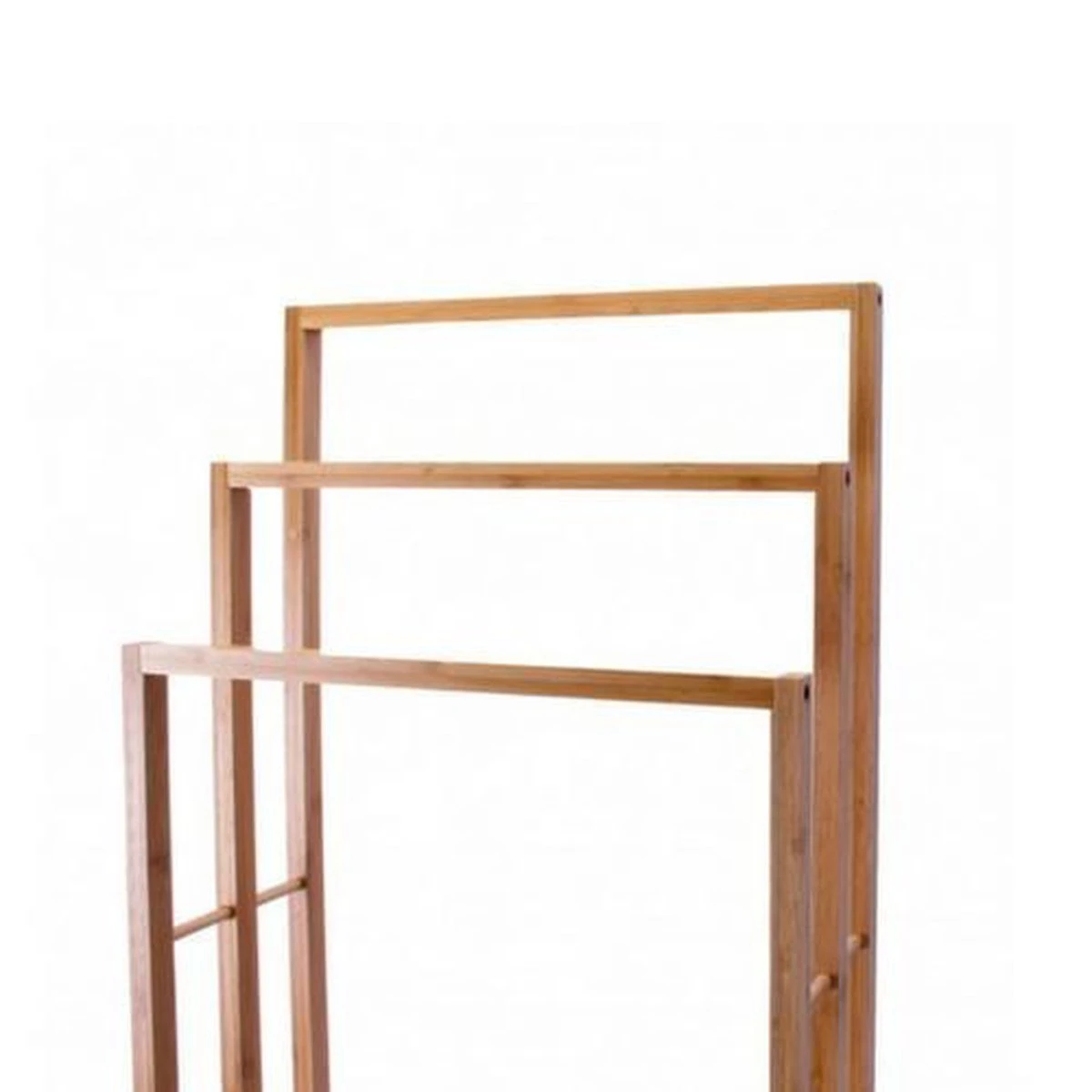 Handdoekrek Bamboe | Handdoek Houder | Badkamer | Handdoekrek Staand | 3 Armig 2 Handdoekrek Bamboe | Handdoek Houder | Badkamer | Handdoekrek Staand | 3 Armig - Afbeelding 2