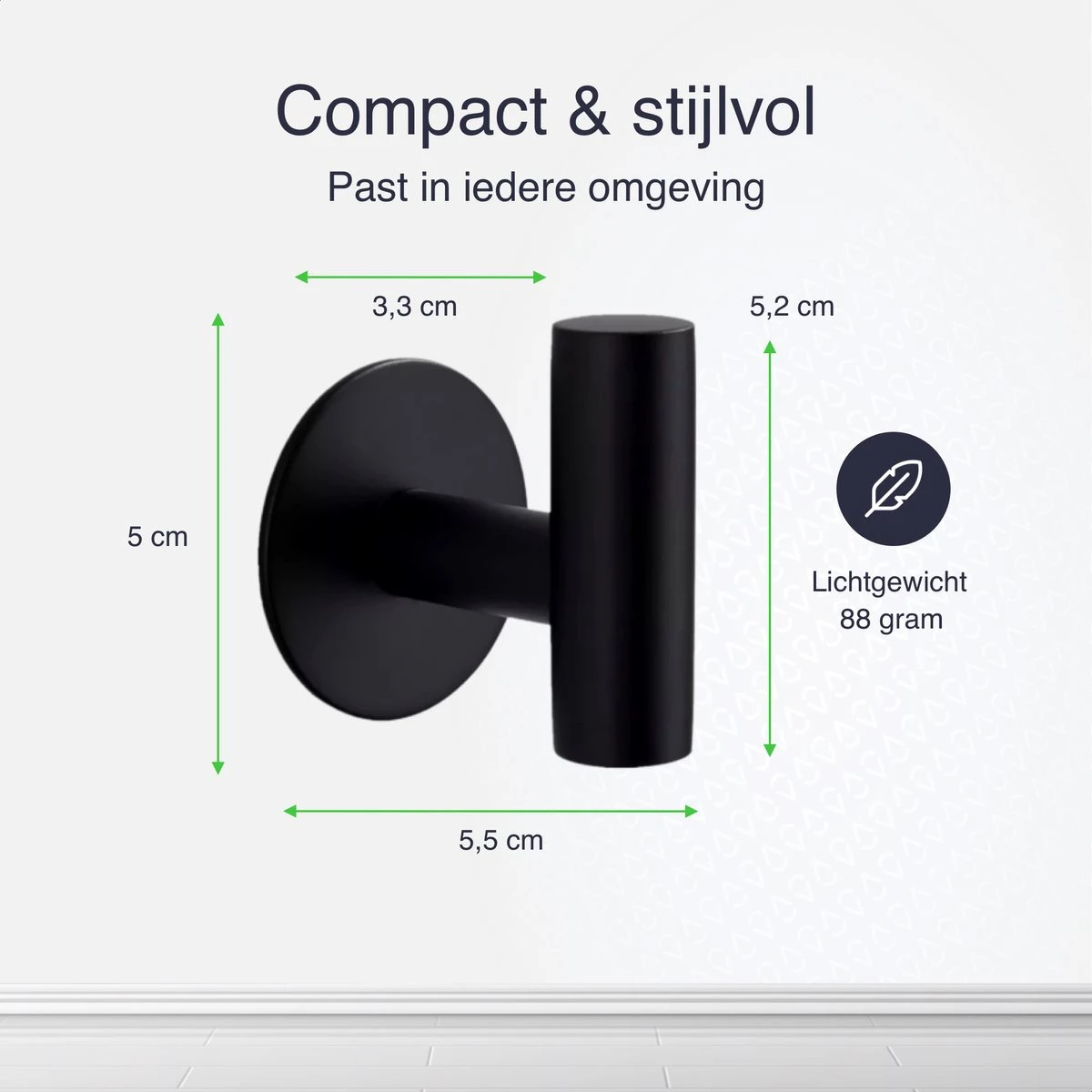 EAVY 2 Stuks Zelfklevende Handdoekhaakjes - Handdoekhouders - Plakhaakjes - Zwart 3 EAVY 2 Stuks Zelfklevende Handdoekhaakjes - Handdoekhouders - Plakhaakjes - Zwart - Afbeelding 3