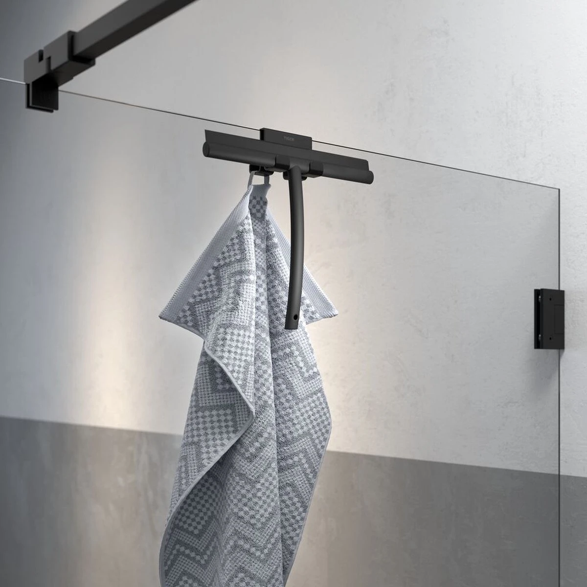 Tiger Caddy - Handdoekhaak Voor Douchecabine - Glaspaneel Dikte 6-8 Mm - 3,5 X 7 X 5 Cm - Dubbel - Zwart 6 Tiger Caddy - Handdoekhaak Voor Douchecabine - Glaspaneel Dikte 6-8 Mm - 3,5 X 7 X 5 Cm - Dubbel - Zwart - Afbeelding 6