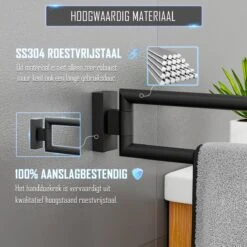 Nolad® Handdoekrek 2 Armig - Handdoekhouder - Handdoekenrek - RVS - Zwart 10 Nolad® Handdoekrek 2 Armig - Handdoekhouder - Handdoekenrek - RVS - Zwart -Merkloos Verkoop 1200x1200 702