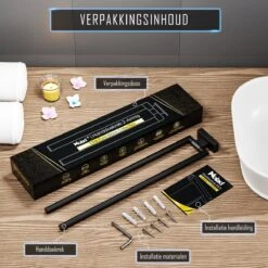 Nolad® Handdoekrek 2 Armig - Handdoekhouder - Handdoekenrek - RVS - Zwart 15 Nolad® Handdoekrek 2 Armig - Handdoekhouder - Handdoekenrek - RVS - Zwart -Merkloos Verkoop 1200x1200 707