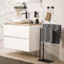 Sealskin Brix - Wandrek Met Handdoekrek 35 Cm - Zwart -Merkloos Verkoop 1200x1200 747