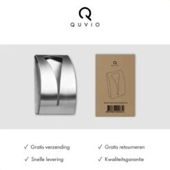 QUVIO Handdoek Houder RVS - Handdoek Of Theedoek Klem Met Plakstrip Voor In Keuken, Badkamer, Toilet Of Bijkeuken - Strak Design En Geen Schroeven Nodig - Staal - Klem - Theedoek 14 QUVIO Handdoek Houder RVS - Handdoek Of Theedoek Klem Met Plakstrip Voor In Keuken, Badkamer, Toilet Of Bijkeuken - Strak Design En Geen Schroeven Nodig - Staal - Klem - Theedoek -Merkloos Verkoop 1200x1200 776