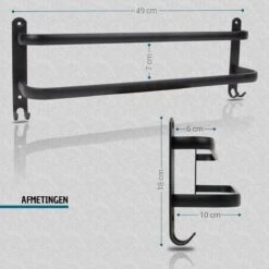 Vannons - Handdoekrek - Handdoekrek Badkamer - 2 Handdoeken - Zwart 9 Vannons - Handdoekrek - Handdoekrek Badkamer - 2 Handdoeken - Zwart -Merkloos Verkoop 1200x1200 802