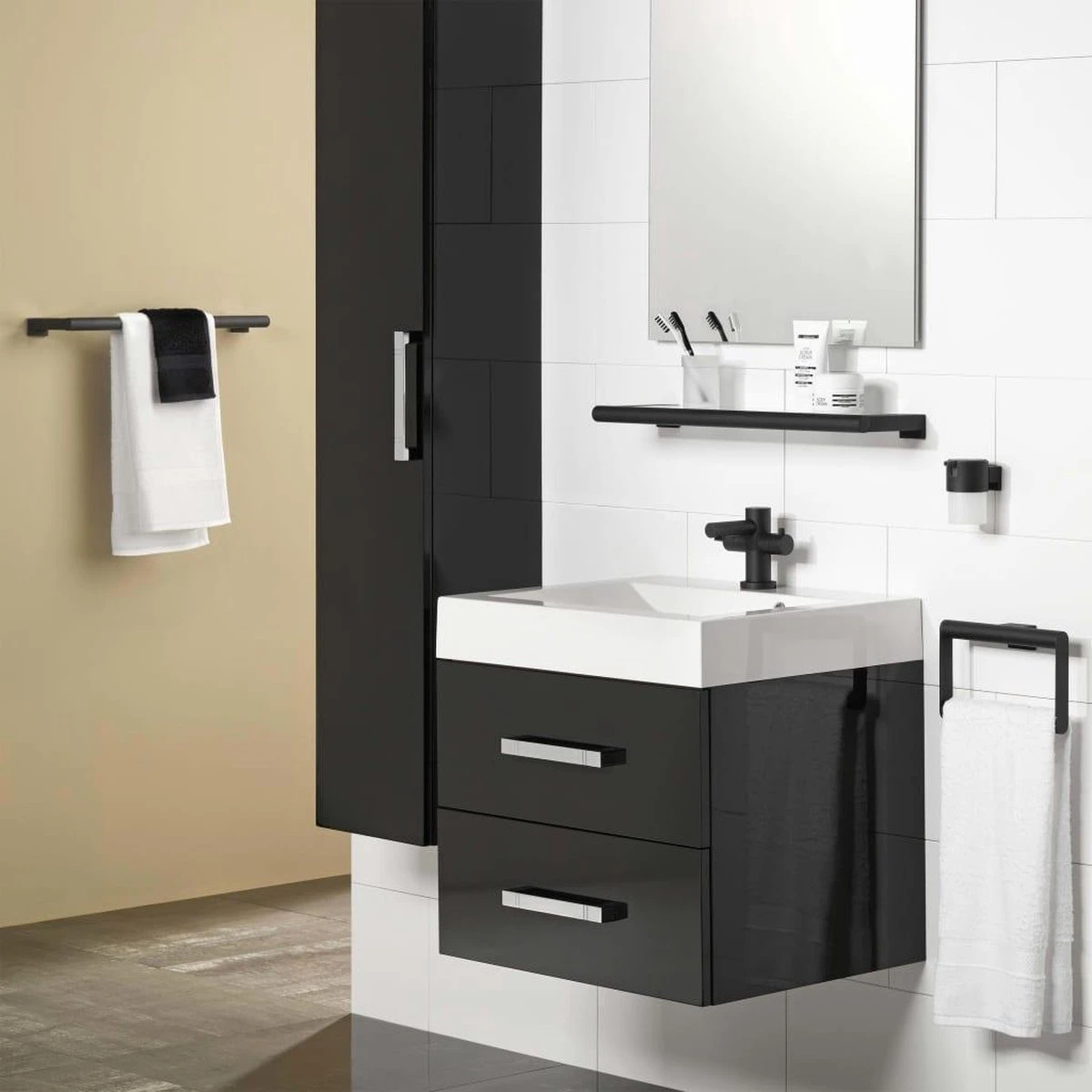 Tiger Bold - Handdoekrek 60 Cm - Zwart 6 Tiger Bold - Handdoekrek 60 Cm - Zwart - Afbeelding 6