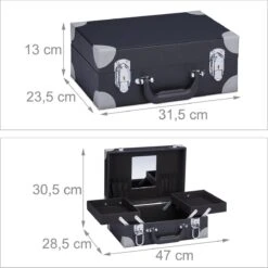 Relaxdays Make Up Koffer Met Spiegel - Zonder Inhoud - Met Slot - Cosmetica Koffer Dames -Merkloos Verkoop 1200x1200 84