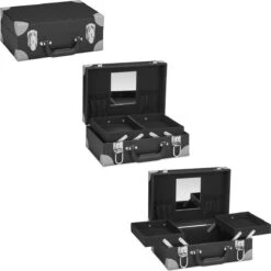 Relaxdays Make Up Koffer Met Spiegel - Zonder Inhoud - Met Slot - Cosmetica Koffer Dames -Merkloos Verkoop 1200x1200 86