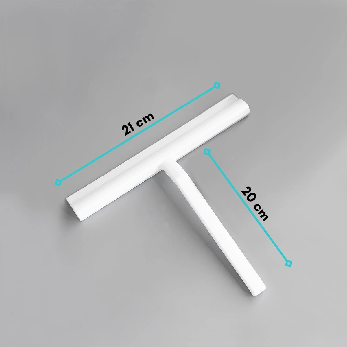 Douchewisser Wit Met Magneetstrip - Badkamer Accessoires - Raamwisser - Trekker Douche - Silicone - 21cm X 20cm 8 Douchewisser Wit Met Magneetstrip - Badkamer Accessoires - Raamwisser - Trekker Douche - Silicone - 21cm X 20cm - Afbeelding 8