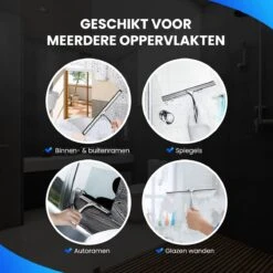 Douchewisser Met Ophangsysteem - Raamwisser - Raamtrekker - RVS - Extra Siliconen Strip 14 Douchewisser Met Ophangsysteem - Raamwisser - Raamtrekker - RVS - Extra Siliconen Strip -Merkloos Verkoop 1200x1200 874