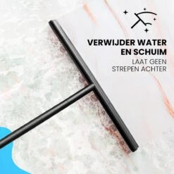 Vloertrekker Met Steel - Vloerwisser Voor In Badkamer - Watertrekker Douche - Douchewisser Zwart -Merkloos Verkoop 1200x1200 888