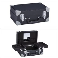 Relaxdays Make Up Koffer Met Spiegel - Zonder Inhoud - Met Slot - Cosmetica Koffer Dames -Merkloos Verkoop 1200x1200 89
