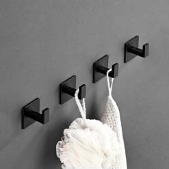 Stål Handdoekhaakjes Zelfklevend Zwart - Vierkant - 4 Stuks 17 Stål Handdoekhaakjes Zelfklevend Zwart - Vierkant - 4 Stuks -Merkloos Verkoop 1200x1200 94