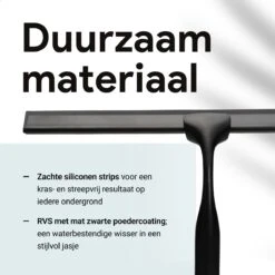 Douchewisser Met Ophanghaak En 2 Extra Strips - Raamwisser Voor Douche - Raamtrekker Zwart 13 Douchewisser Met Ophanghaak En 2 Extra Strips - Raamwisser Voor Douche - Raamtrekker Zwart -Merkloos Verkoop 1200x1200 952