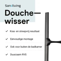 Douchewisser Met Ophanghaak En 2 Extra Strips - Raamwisser Voor Douche - Raamtrekker Zwart 20 Douchewisser Met Ophanghaak En 2 Extra Strips - Raamwisser Voor Douche - Raamtrekker Zwart -Merkloos Verkoop 1200x1200 958