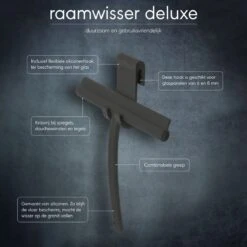 Sealskin Deluxe - Raamwisser Inclusief Flexibele Glashaak - Zwart 10 Sealskin Deluxe - Raamwisser Inclusief Flexibele Glashaak - Zwart -Merkloos Verkoop 1200x1200 965