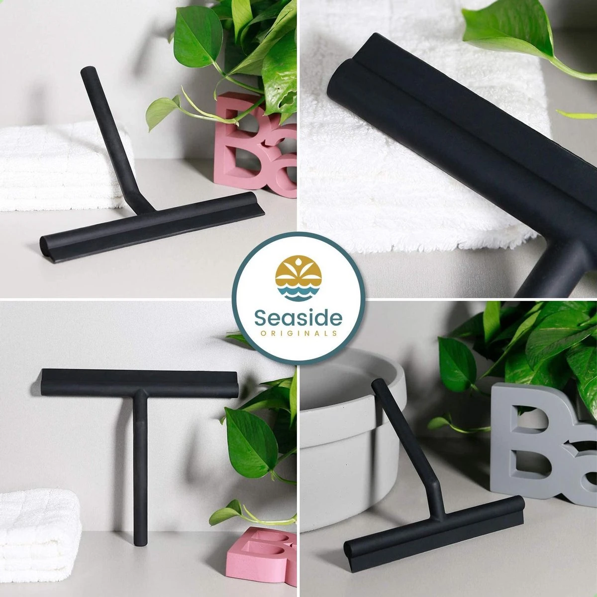 Seaside Originals Luxe Douchewisser Zwart Met Ophangsysteem En Opbergzakje - Raamwisser - Douchetrekker - Raamtrekker - Antislip - Badkamer Accessoires 6 Seaside Originals Luxe Douchewisser Zwart Met Ophangsysteem En Opbergzakje - Raamwisser - Douchetrekker - Raamtrekker - Antislip - Badkamer Accessoires - Afbeelding 6