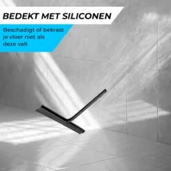 Minismus Extra Brede Douchewisser Met Ophanghaak - Raamwisser - Silicone Douchetrekker Badkamer - 33 Cm Breed - Zwart -Merkloos Verkoop 1200x1200 984