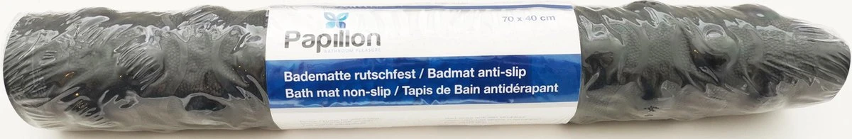 Papillon Antislip Badmat - 136 Zuignappen - Rubber - 70x40 – Antraciet 3 Papillon Antislip Badmat - 136 Zuignappen - Rubber - 70x40 – Antraciet - Afbeelding 3