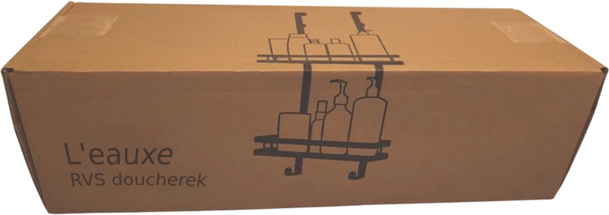 L'eauxe Doucherek Hangend Zonder Boren - Ophangbaar Badkamerrek Aan Douchewand - Opbergrek - Badkamer Accessoires - RVS - Zwart - Cadeau 13 L'eauxe Doucherek Hangend Zonder Boren - Ophangbaar Badkamerrek Aan Douchewand - Opbergrek - Badkamer Accessoires - RVS - Zwart - Cadeau - Afbeelding 13