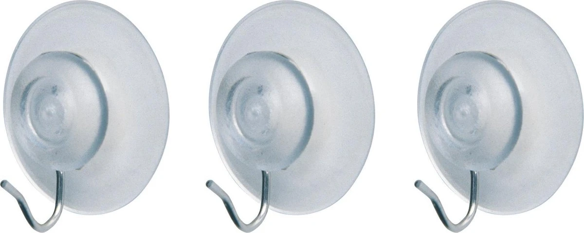 Tiger Zuighaak - 3 Stuks - Transparant 1 Tiger Zuighaak - 3 Stuks - Transparant