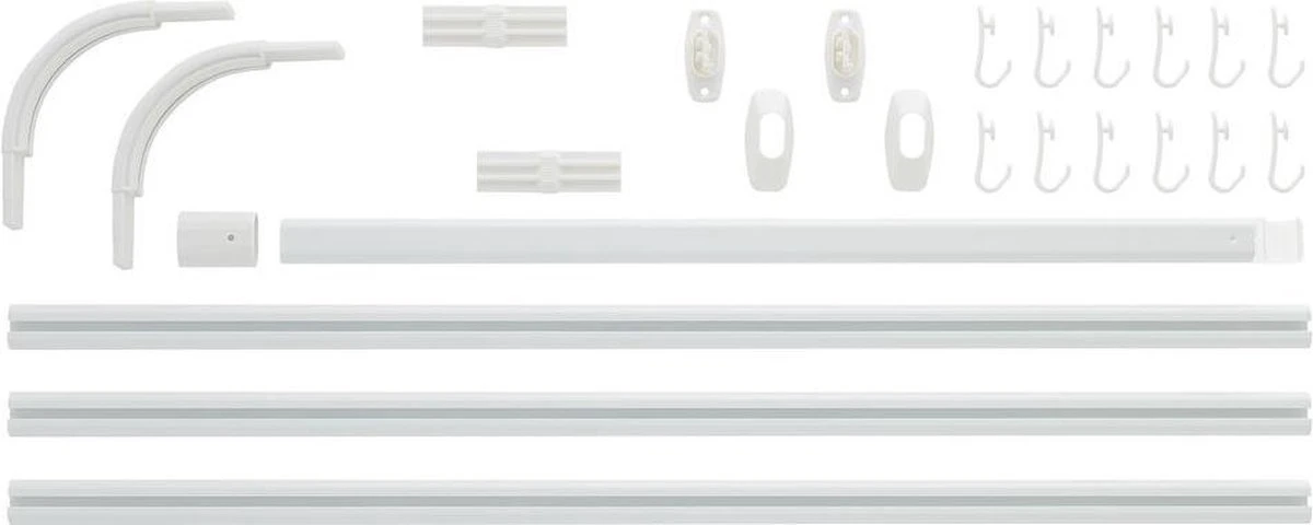 Sealskin - Easy Roll Douchegordijnstangset - 90x90x90 Cm - Wit 6 Sealskin - Easy Roll Douchegordijnstangset - 90x90x90 Cm - Wit - Afbeelding 6