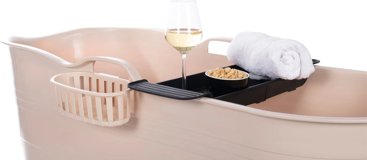 HelloBath® - Bath Bucket - XL - 125 Cm - Brazilian Sand - Zitbad - Ligbad (Verzending In Doos) - Incl. Badplank En Kraantje 6 HelloBath® - Bath Bucket - XL - 125 Cm - Brazilian Sand - Zitbad - Ligbad (Verzending In Doos) - Incl. Badplank En Kraantje - Afbeelding 6