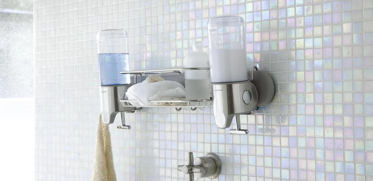 Simplehuman Zeepdispenser Wand Duo - RVS - 22.6x9.4x24.5 Cm - Zilver 6 Simplehuman Zeepdispenser Wand Duo - RVS - 22.6x9.4x24.5 Cm - Zilver - Afbeelding 6