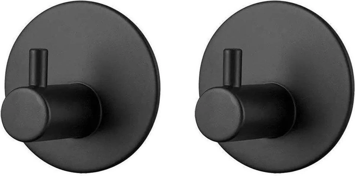 Trendfield Handdoekhaakjes Zelfklevend Rond - 2 Zwarte Handdoek Haakjes - Ronde Handdoekhaak - Zwart 1 Trendfield Handdoekhaakjes Zelfklevend Rond - 2 Zwarte Handdoek Haakjes - Ronde Handdoekhaak - Zwart