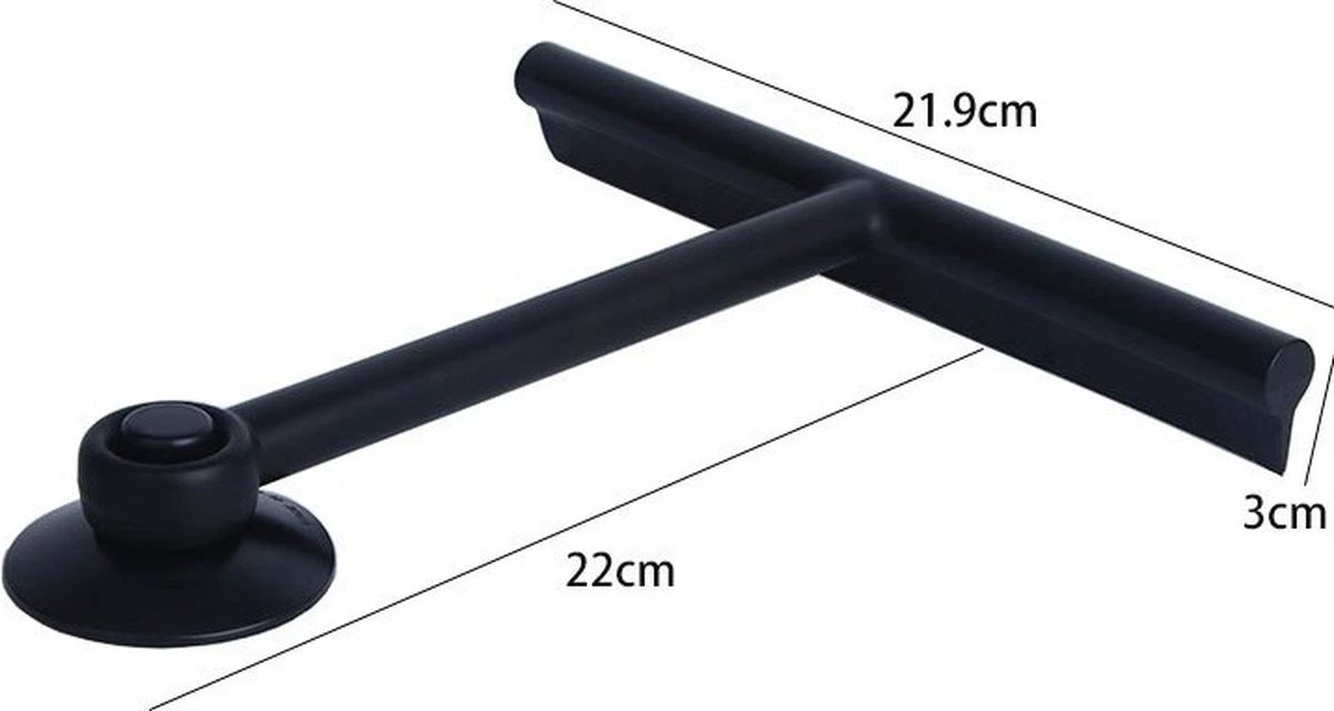 Douche Wisser Met Zuignap - Zwart - Raam Wisser - Raam Trekker - Badkamer Trekker - Badkamer Wisser 5 Douche Wisser Met Zuignap - Zwart - Raam Wisser - Raam Trekker - Badkamer Trekker - Badkamer Wisser - Afbeelding 5