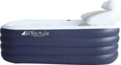 HBKS Lifestyle Bad – Opblaasbaar Ligbad – Bath Bucket – Zitbad Voor Volwassenen - Ijsbad Wim Hof Methode - Badkuip – Ice Bath – Blauw