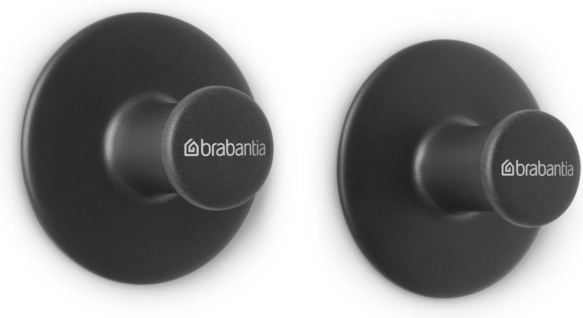 Brabantia ReNew Handdoekhaakjes - 2 Stuks - Dark Grey 3 Brabantia ReNew Handdoekhaakjes - 2 Stuks - Dark Grey - Afbeelding 3
