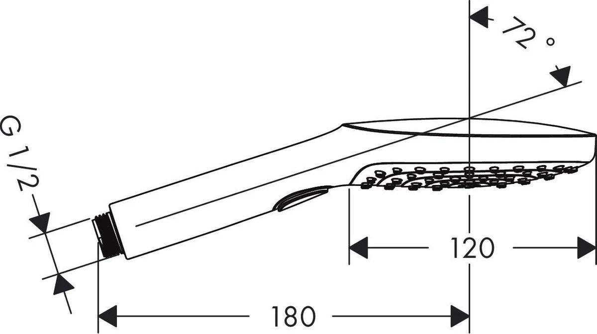 Hansgrohe Raindance Select E 120 3jet Handdouche - Chroom 5 Hansgrohe Raindance Select E 120 3jet Handdouche - Chroom - Afbeelding 5
