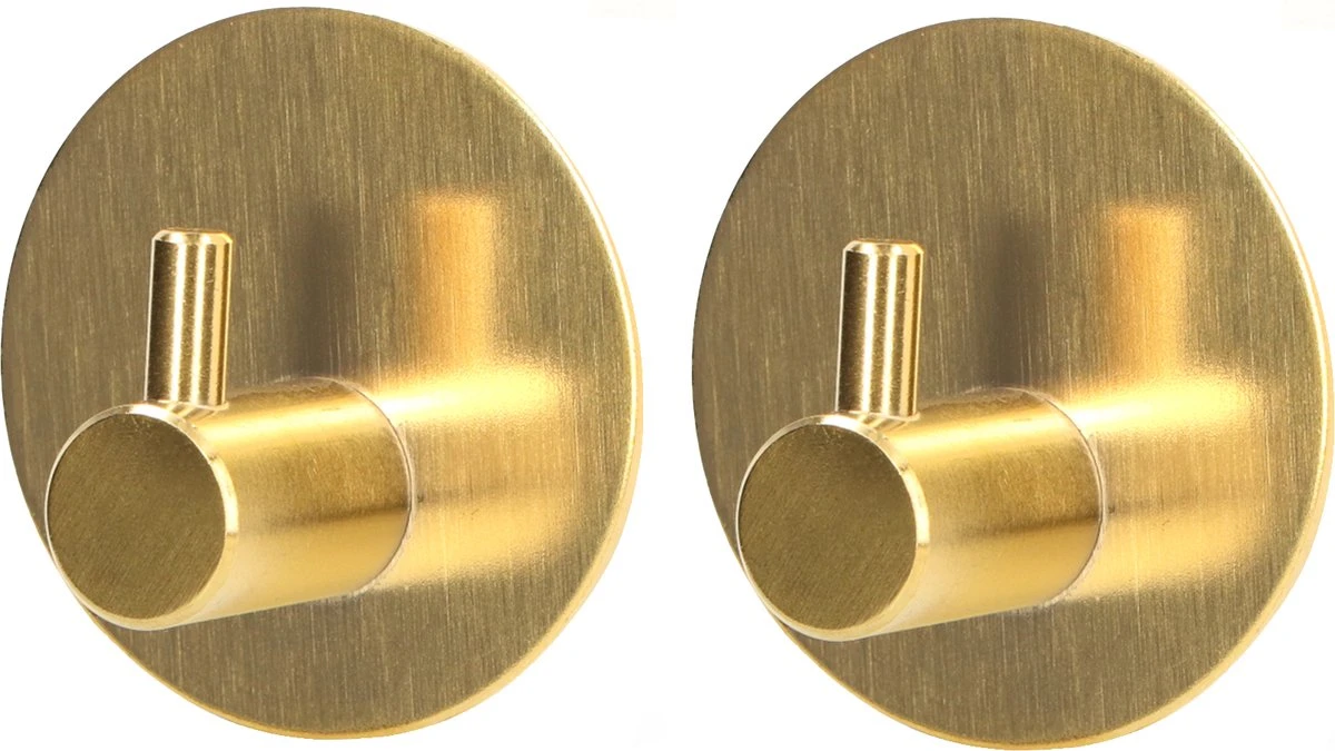 Trendfield Handdoekhaakjes Zelfklevend Goud - 2 Ronde Gouden Handdoek Haakjes - Handdoekhaak - Goud 1 Trendfield Handdoekhaakjes Zelfklevend Goud - 2 Ronde Gouden Handdoek Haakjes - Handdoekhaak - Goud