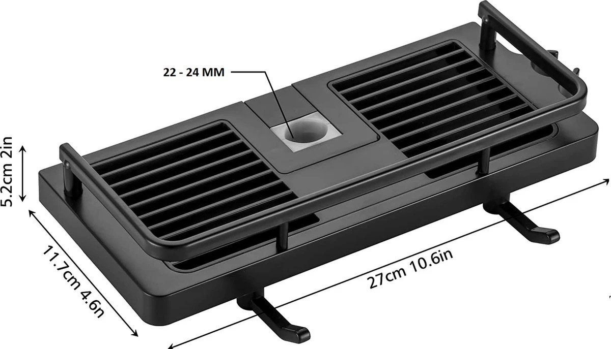 Merkloos Doucherek Zonder Boren Voor Douchestang Van 22 Tot 24 Mm – Doucherek Zwart – Doucherek Hangend – Badkamer Organizer – Douche Organizer - Doucherekje - Doucherekje Zonder Boren - Shampo Organizer 1 Merkloos Doucherek Zonder Boren Voor Douchestang Van 22 Tot 24 Mm – Doucherek Zwart – Doucherek Hangend – Badkamer Organizer – Douche Organizer - Doucherekje - Doucherekje Zonder Boren - Shampo Organizer