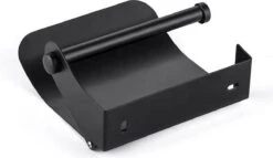 Toiletrolhouder - Wc Rolhouder - Zwart - RVS - Met Klep - Schroeven -Merkloos Verkoop 1200x697