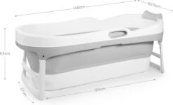 HelloBath Opvouwbaar Zitbad - Bath Bucket - 148cm - 220L - Extra Lang - Incl. Badkussen & Opberghoes -Merkloos Verkoop 1200x727