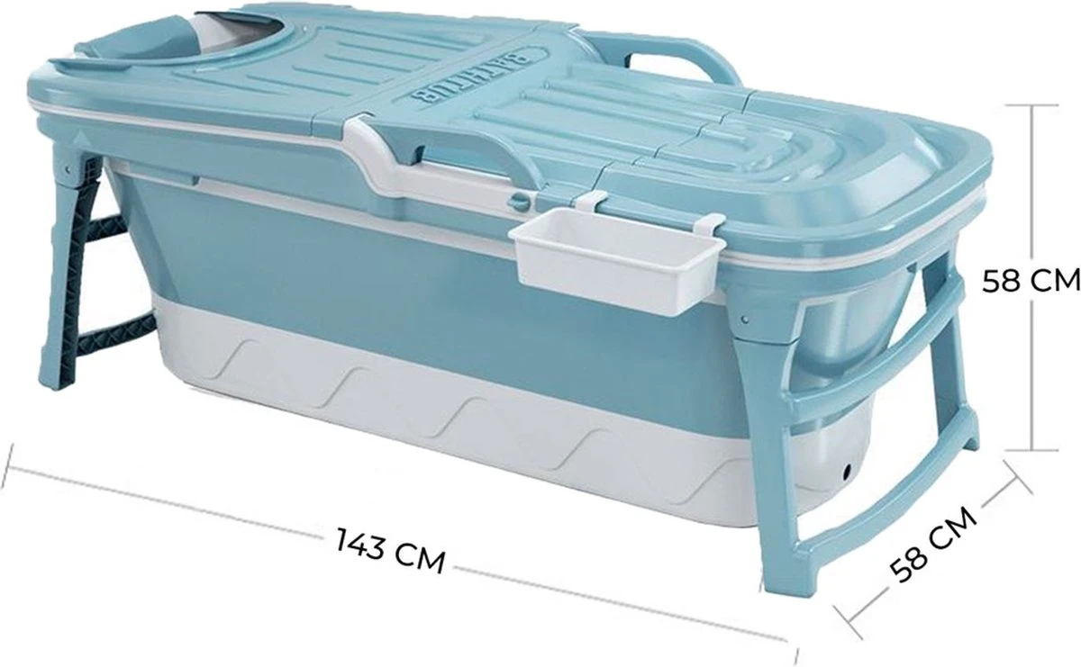 Foresta Ligbad Volwassenen - Inklapbaar Bad 143cm XL - Blauw 2 Foresta Ligbad Volwassenen - Inklapbaar Bad 143cm XL - Blauw - Afbeelding 2