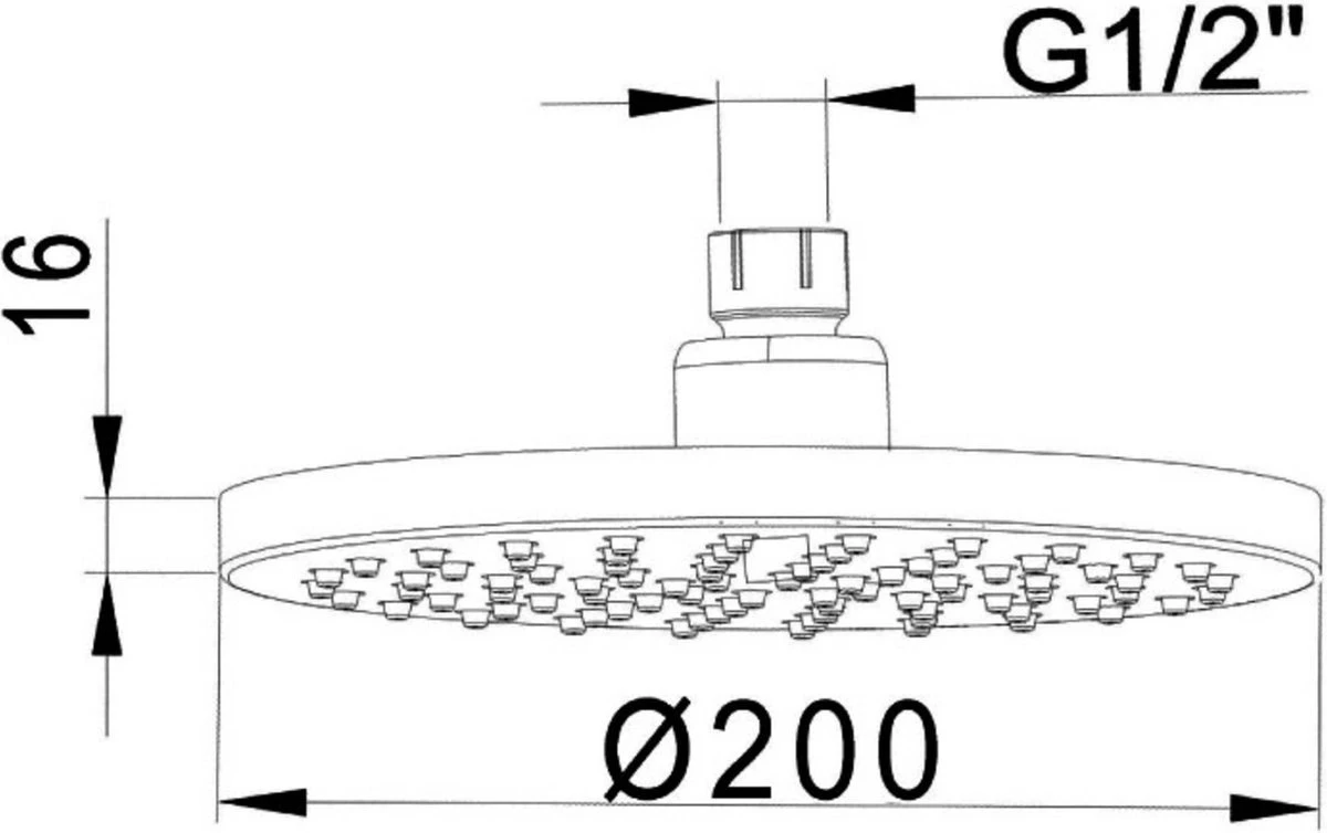 Ben Promo Hoofddouche - 20 Cm - Kunststof - Chroom - Douchekop 2 Ben Promo Hoofddouche - 20 Cm - Kunststof - Chroom - Douchekop - Afbeelding 2