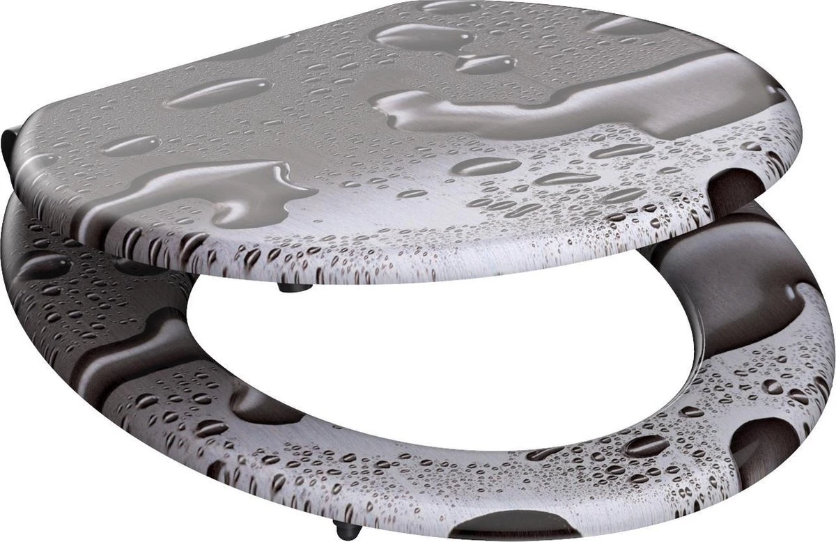 SCHÜTTE WC-Bril 80123 GREY STEEL - MDF-Hout - Soft Close - Verchroomde Scharnieren - Decor - 3-zijdige Print 8 SCHÜTTE WC-Bril 80123 GREY STEEL - MDF-Hout - Soft Close - Verchroomde Scharnieren - Decor - 3-zijdige Print - Afbeelding 8