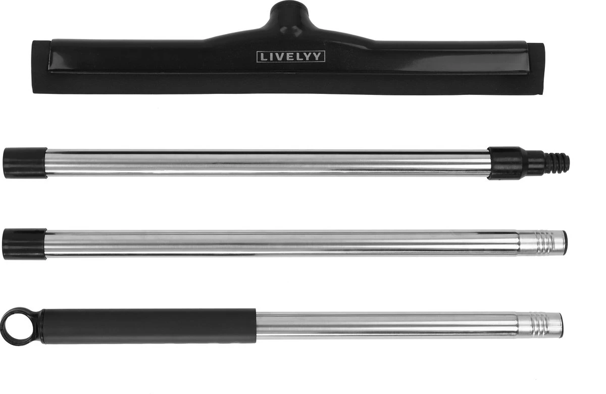 Livelyy - Vloertrekker 45 Cm + 140 Cm Steel - Vloerwisser Met Steel - Vloertrekker Met Steel - Douchewisser Zwart - Trekker Douche - Badkamer Trekker - Vloerwisser Zwart 4 Livelyy - Vloertrekker 45 Cm + 140 Cm Steel - Vloerwisser Met Steel - Vloertrekker Met Steel - Douchewisser Zwart - Trekker Douche - Badkamer Trekker - Vloerwisser Zwart - Afbeelding 4