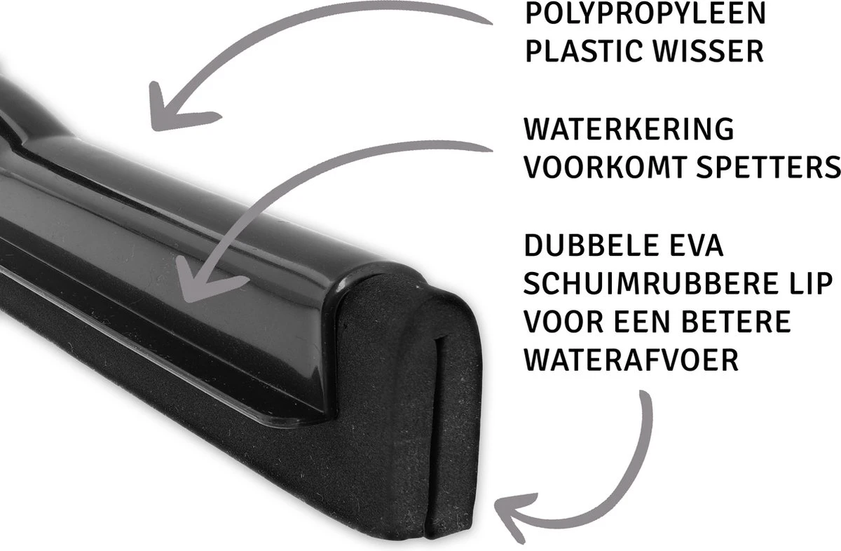 Livelyy - Vloertrekker 45 Cm + 140 Cm Steel - Vloerwisser Met Steel - Vloertrekker Met Steel - Douchewisser Zwart - Trekker Douche - Badkamer Trekker - Vloerwisser Zwart 2 Livelyy - Vloertrekker 45 Cm + 140 Cm Steel - Vloerwisser Met Steel - Vloertrekker Met Steel - Douchewisser Zwart - Trekker Douche - Badkamer Trekker - Vloerwisser Zwart - Afbeelding 2