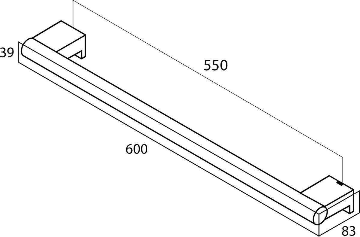 Tiger Bold - Handdoekrek 60 Cm - Zwart 3 Tiger Bold - Handdoekrek 60 Cm - Zwart - Afbeelding 3