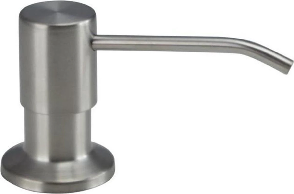 Mizzo Zeepdispenser 300ML - Zeeppompje Excl. Flacon - Inbouw Keukenblad - Gebogen Mond - RVS - Handgeldispenser 4 Mizzo Zeepdispenser 300ML - Zeeppompje Excl. Flacon - Inbouw Keukenblad - Gebogen Mond - RVS - Handgeldispenser - Afbeelding 4