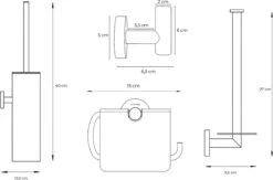 Toiletaccessoireset RVS 4-delig - Luxe Toilet Set - Toiletborstel Met Houder - Toiletrolhouder Met Klep - Reserverolhouder - Handdoekhaak - Zilver - Toiletset -Merkloos Verkoop 1200x793