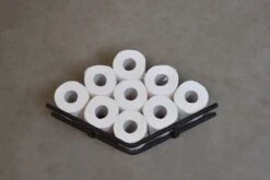 LOFT42 Jef Reserverolhouder - Zwart Metaal - 51x10x13