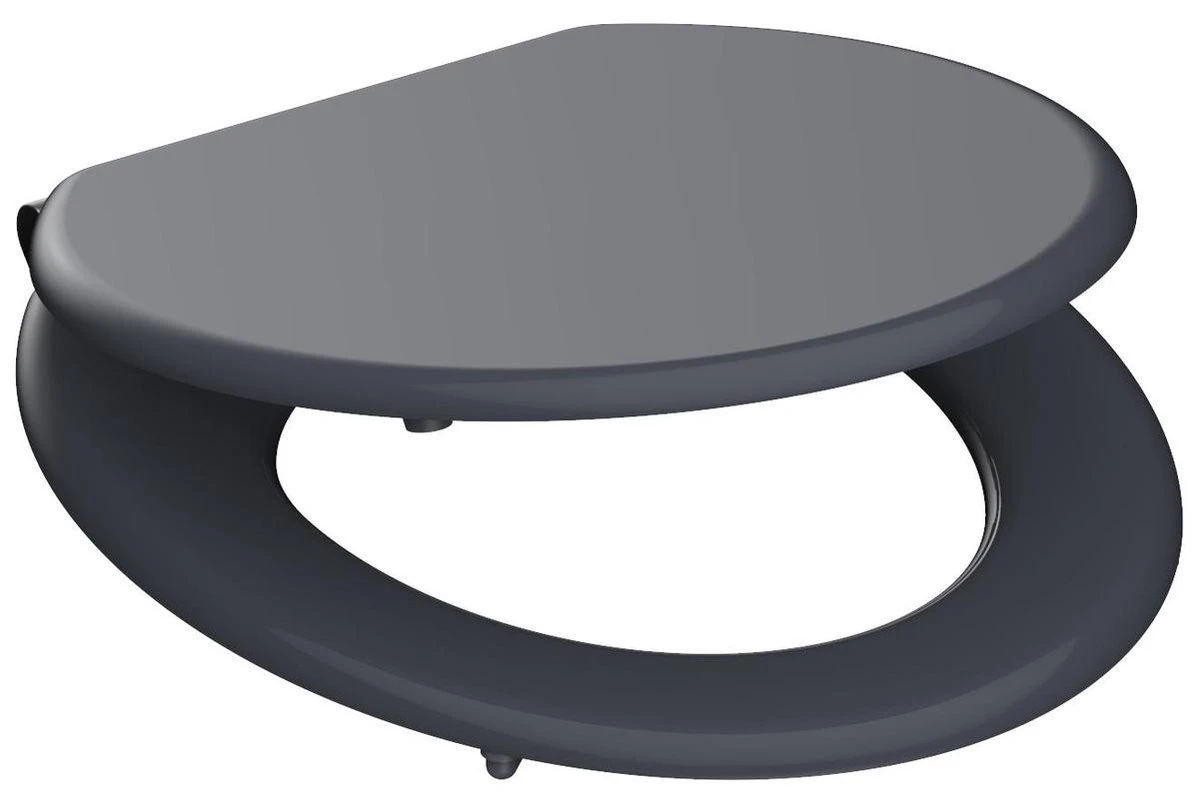 SCHÜTTE WC-Bril 80104 SPIRIT ANTHRAZIT - MDF-Hout - Soft Close - Verchroomde Scharnieren - Gelakt - Gesatineerd Antraciet 6 SCHÜTTE WC-Bril 80104 SPIRIT ANTHRAZIT - MDF-Hout - Soft Close - Verchroomde Scharnieren - Gelakt - Gesatineerd Antraciet - Afbeelding 6