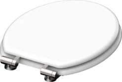 SCHÜTTE WC-Bril 84100 WHITE - MDF-Hout - Soft Close - Verchroomde Scharnieren - Gelakt - Wit -Merkloos Verkoop 1200x805 2