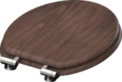 SCHÜTTE WC-Bril 80193 DARK WOOD - MDF-Hout - Soft Close - Verchroomde Scharnieren - Decor - 3-zijdige Print -Merkloos Verkoop 1200x805 4
